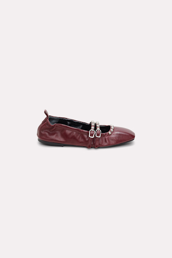 Dorothee Schumacher Foldable ballerinas with studs wine red