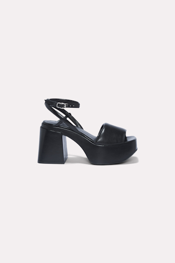 Dorothee Schumacher Platform sandal with ankle strap pure black