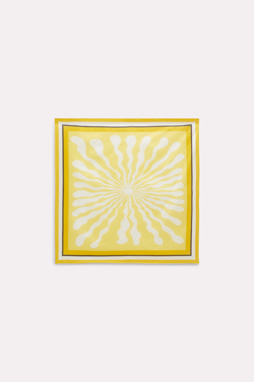 Dorothee Schumacher Printed square scarf yellow white mix