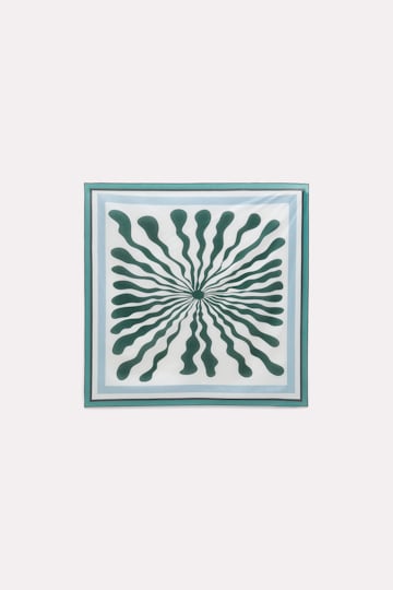 Dorothee Schumacher Printed square scarf medium green mix