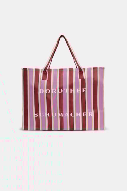 FRIENDS OF DOROTHEE tote bag Dorothee Schumacher Striped tote made from recycled plastic rose cool stripes mix