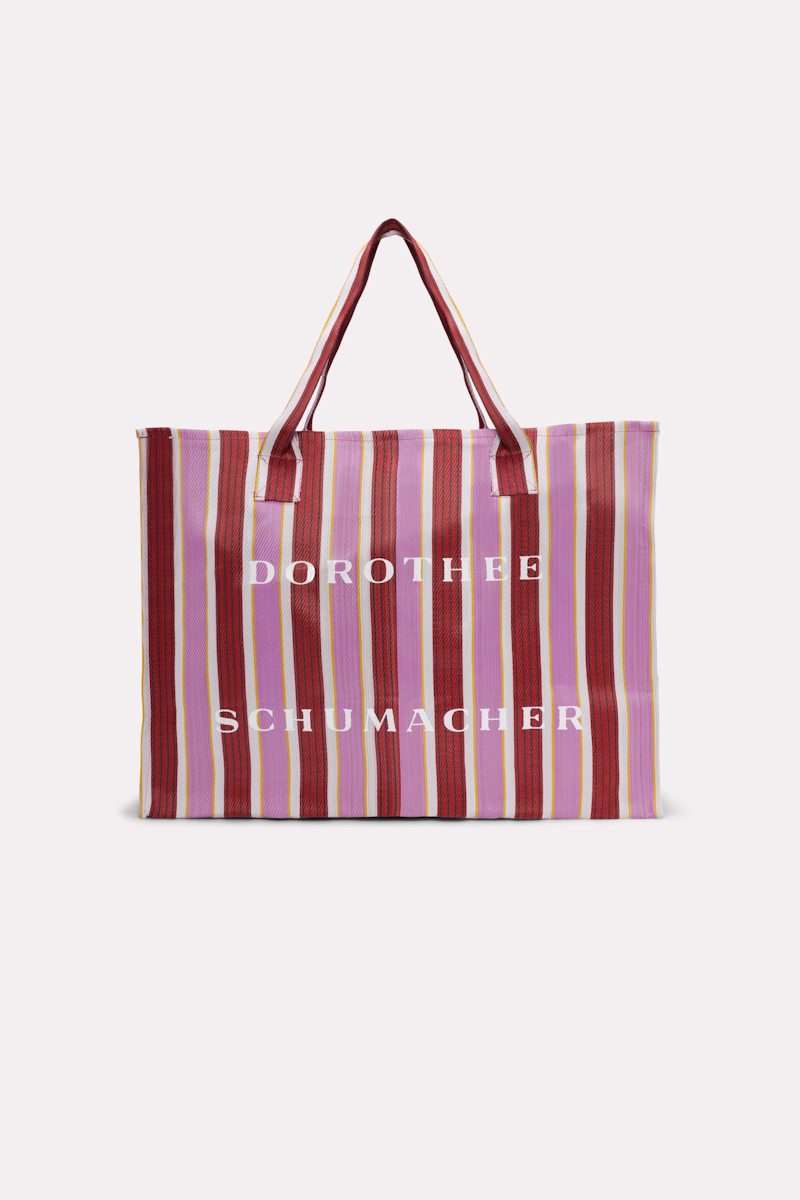 Dorothee Schumacher Striped Tote Made From Recycled Plastic In Red