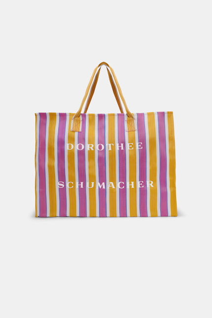 FRIENDS OF DOROTHEE tote bag Dorothee Schumacher Striped tote made from recycled plastic yellow cool stripes mix