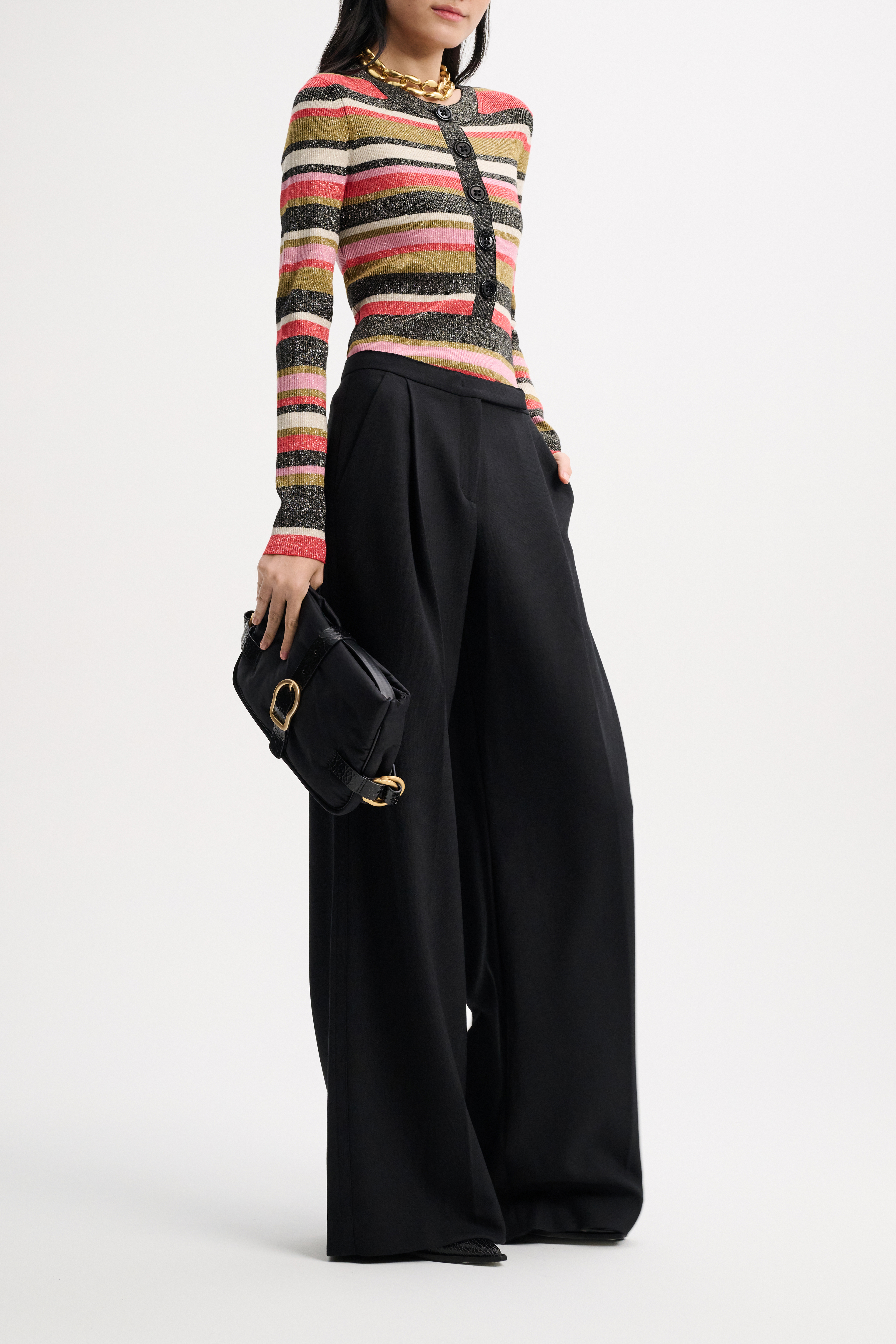 Dorothee Schumacher Striped knit henley with