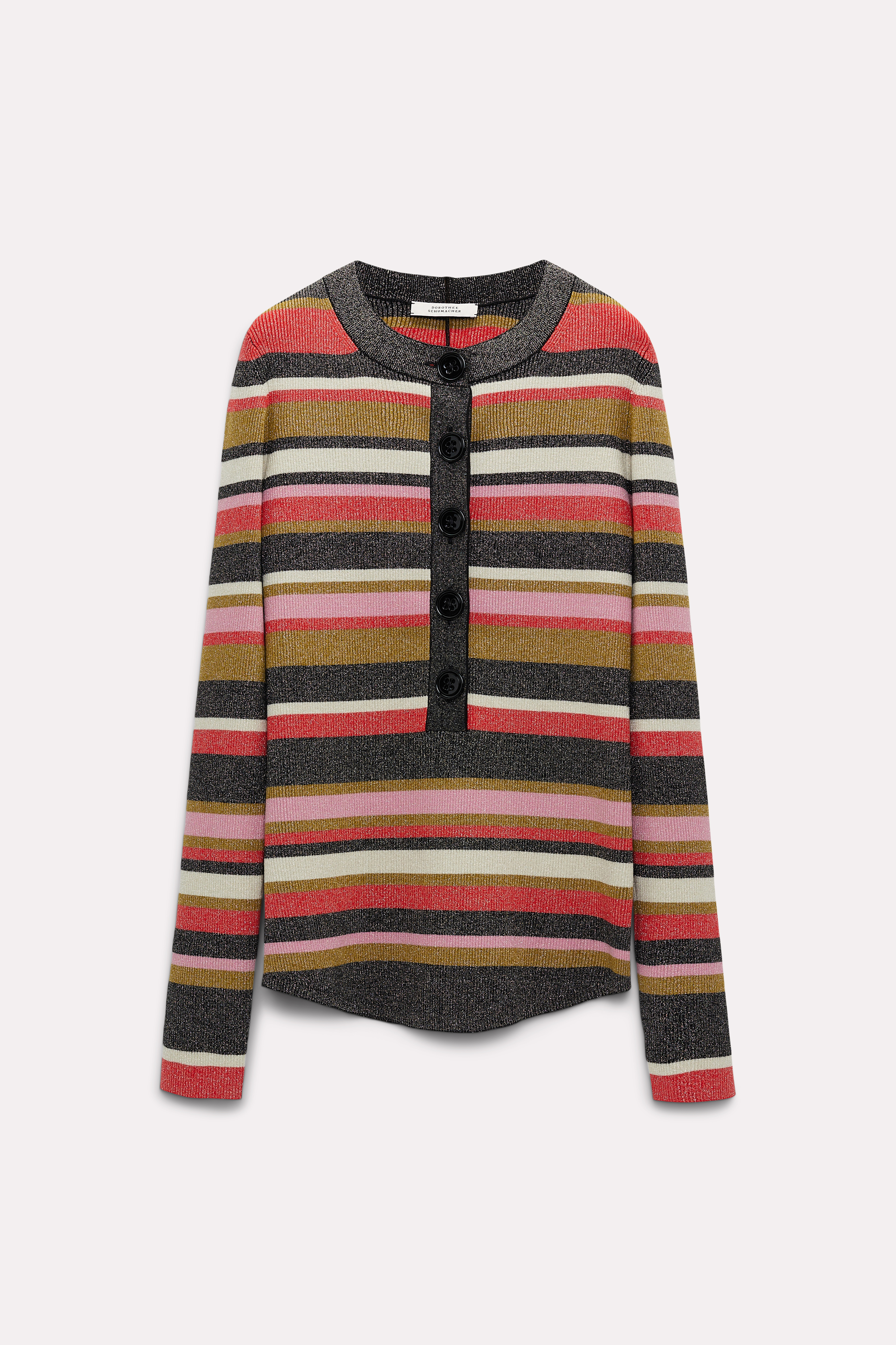 Dorothee Schumacher Gestreifter Pullover mit Lurex colorful stripes mix