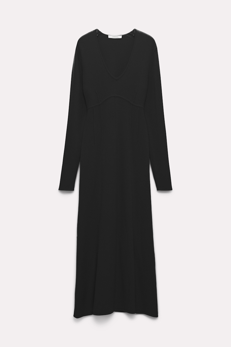 Dorothee Schumacher Knit Dress With Seam Detailing In Black