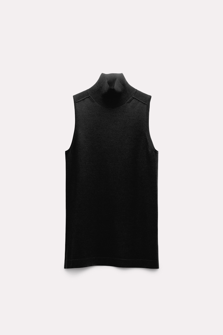 Dorothee Schumacher Sleeveless knit turtleneck pure black