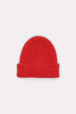 Dorothee Schumacher Mohair mix ribbed knit hat strong red