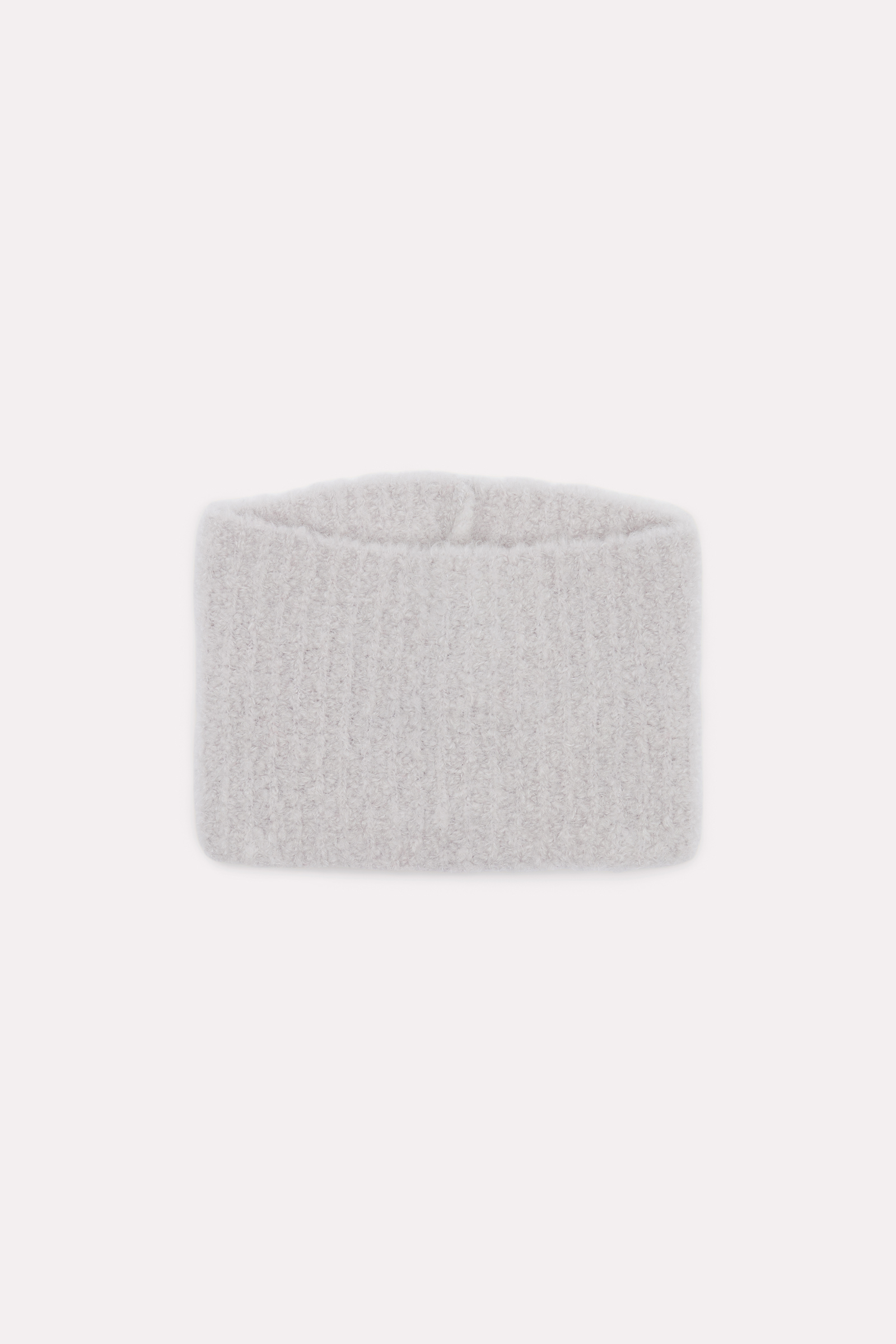 Dorothee Schumacher Mohair mix ribbed knit snood cloudy grey