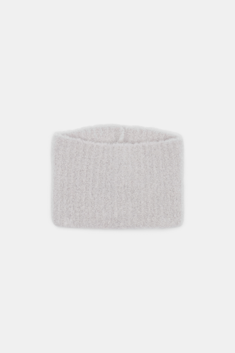 Dorothee Schumacher Mohair Mix Ribbed Knit Snood In Grey