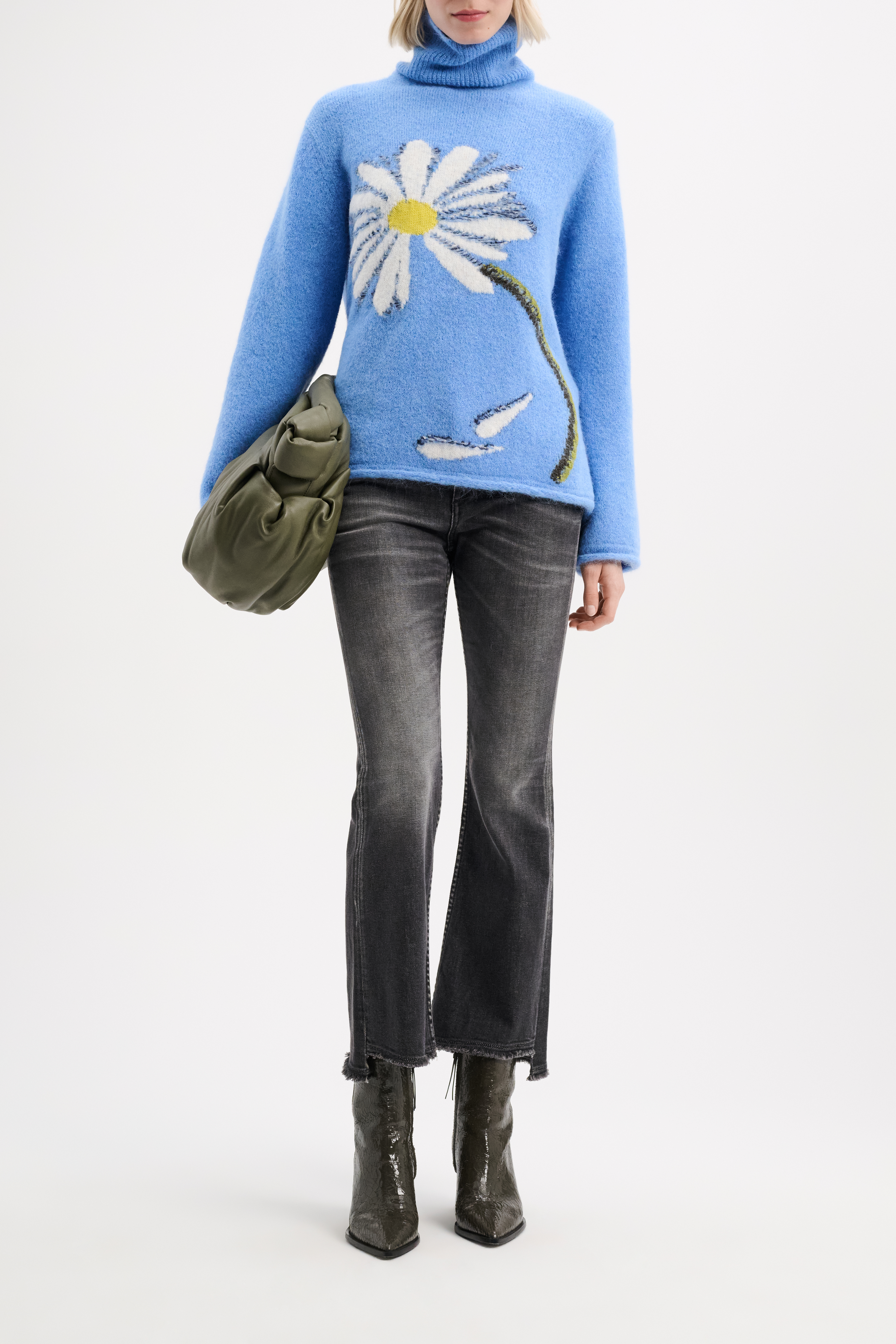 Dorothee Schumacher Turtleneck pullover with intarsia knit