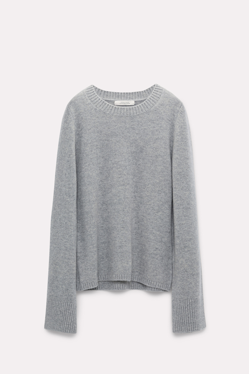 Dorothee Schumacher Soft Cashmere Mix Knit Pullover In Grey