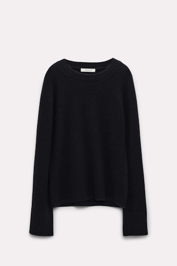 Dorothee Schumacher Soft cashmere mix knit pullover pure black