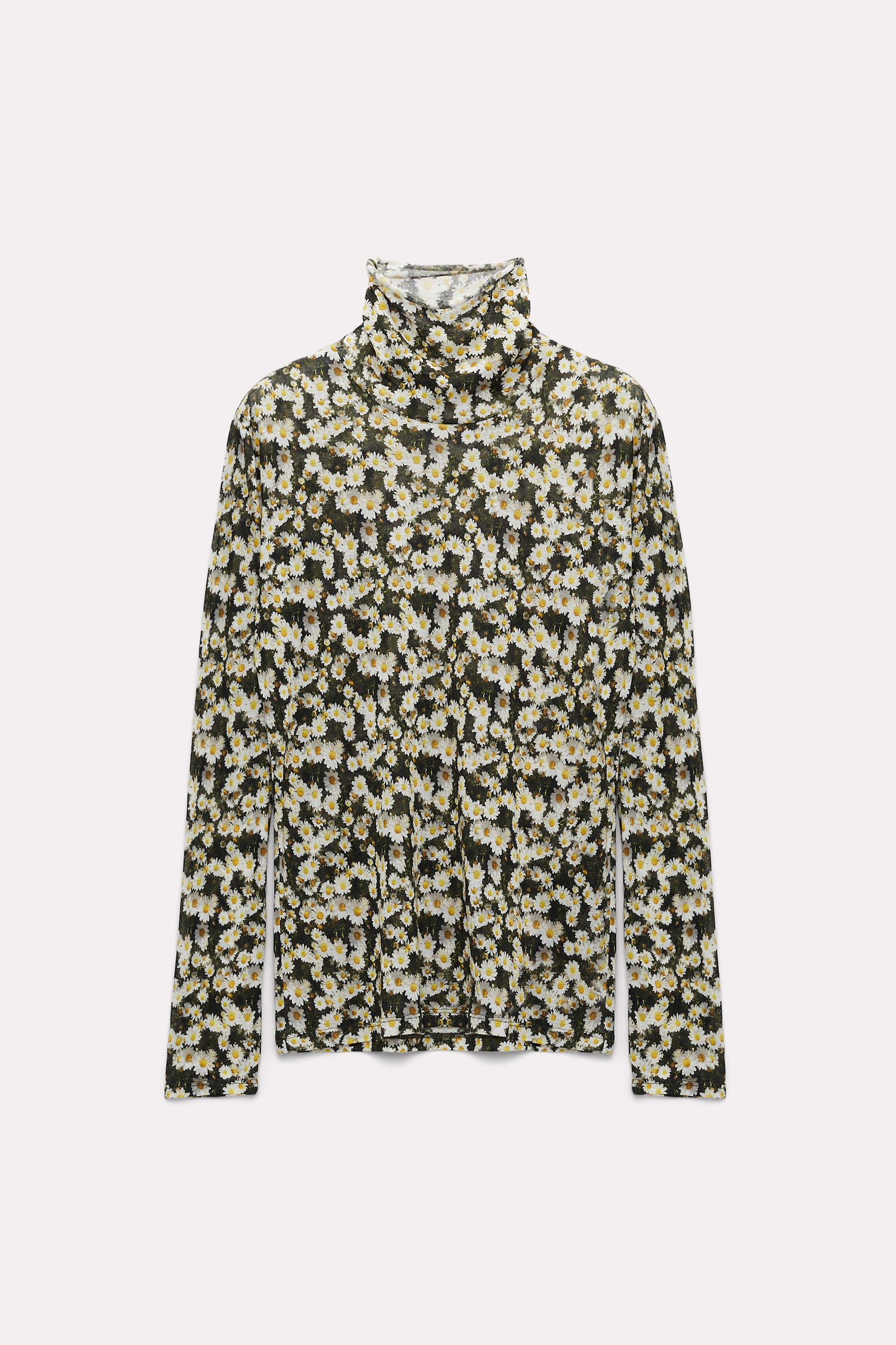 Dorothee Schumacher Daisy print turtleneck grey flower mix