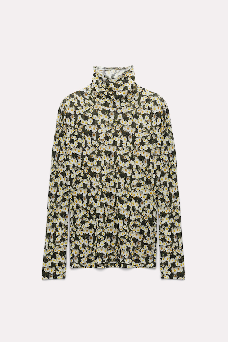 Dorothee Schumacher Langarmshirt mit Daisy Print grey flower mix