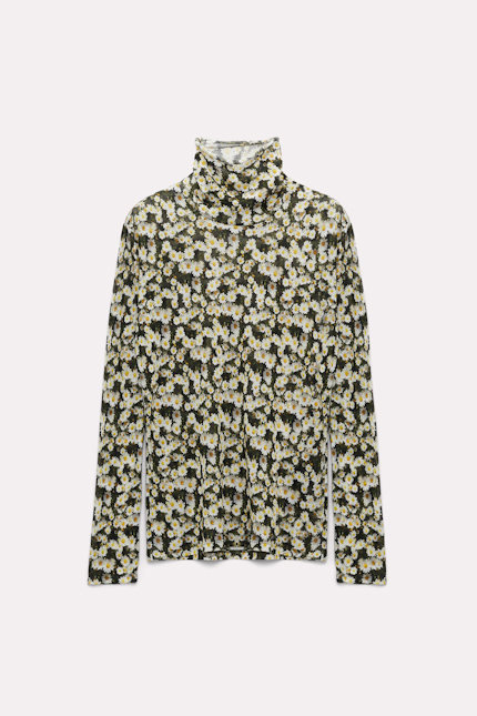 DREAMY MEADOWS shirt Dorothee Schumacher Langarmshirt mit Daisy Print grey flower mix