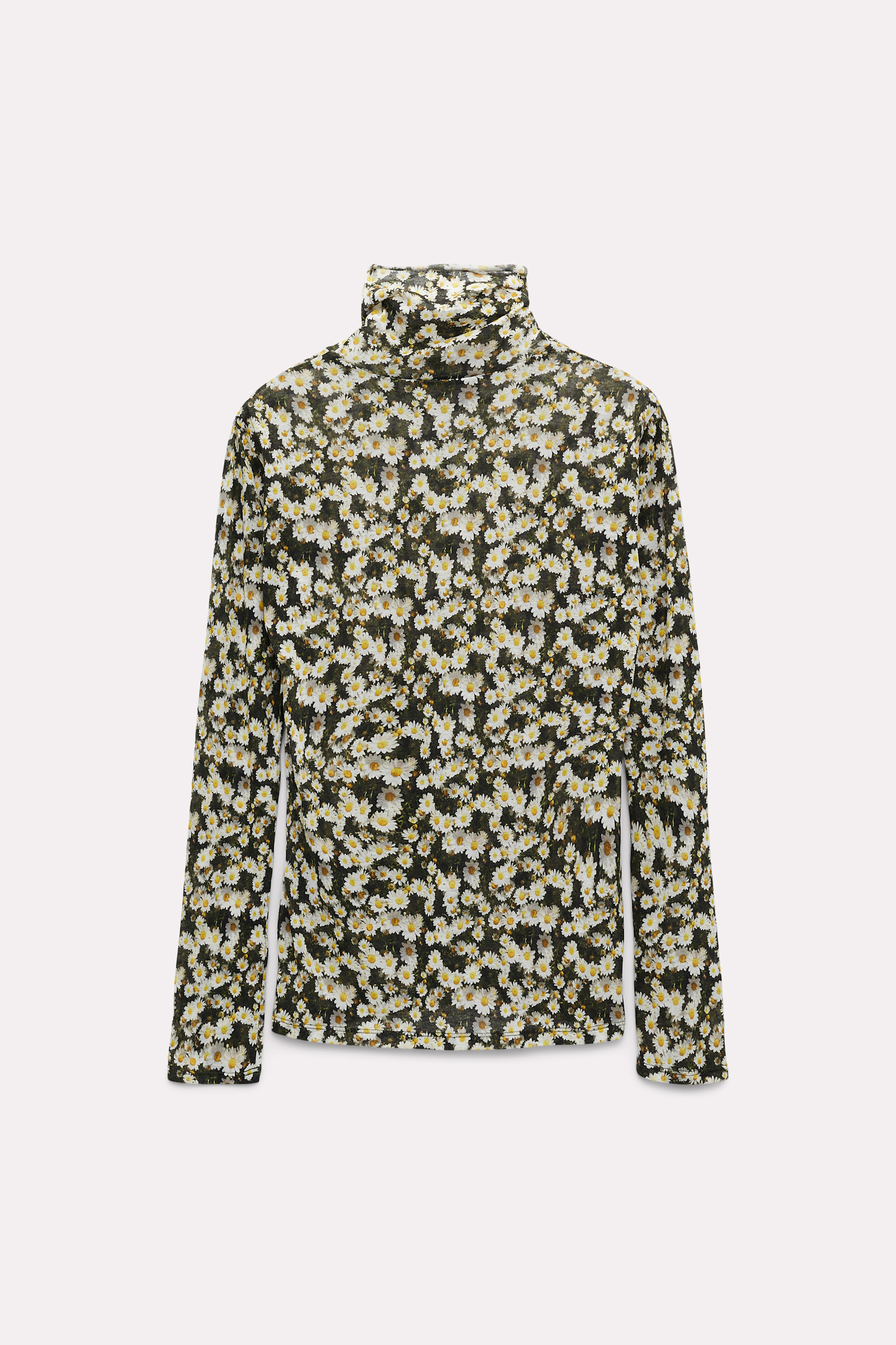 Dorothee Schumacher Daisy print turtleneck grey flower mix