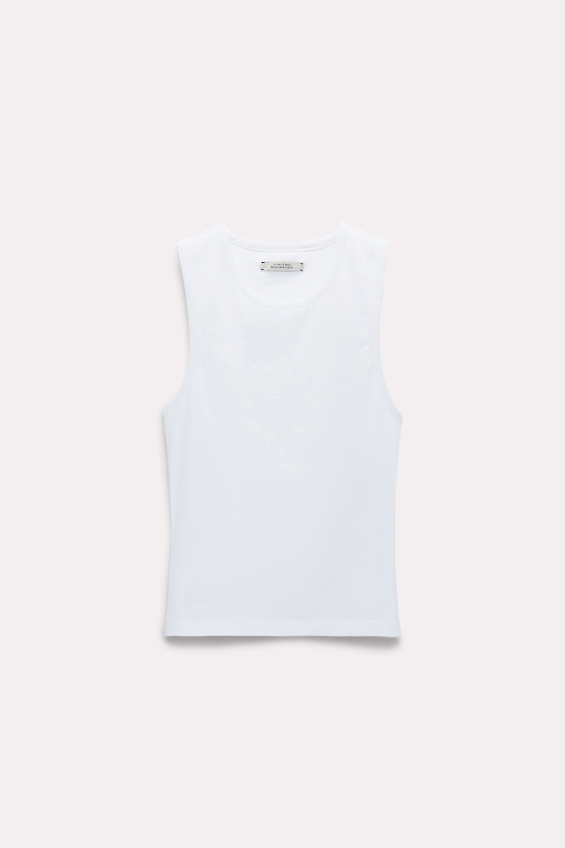Dorothee Schumacher Basic Tank Top With Built-in Bra In White