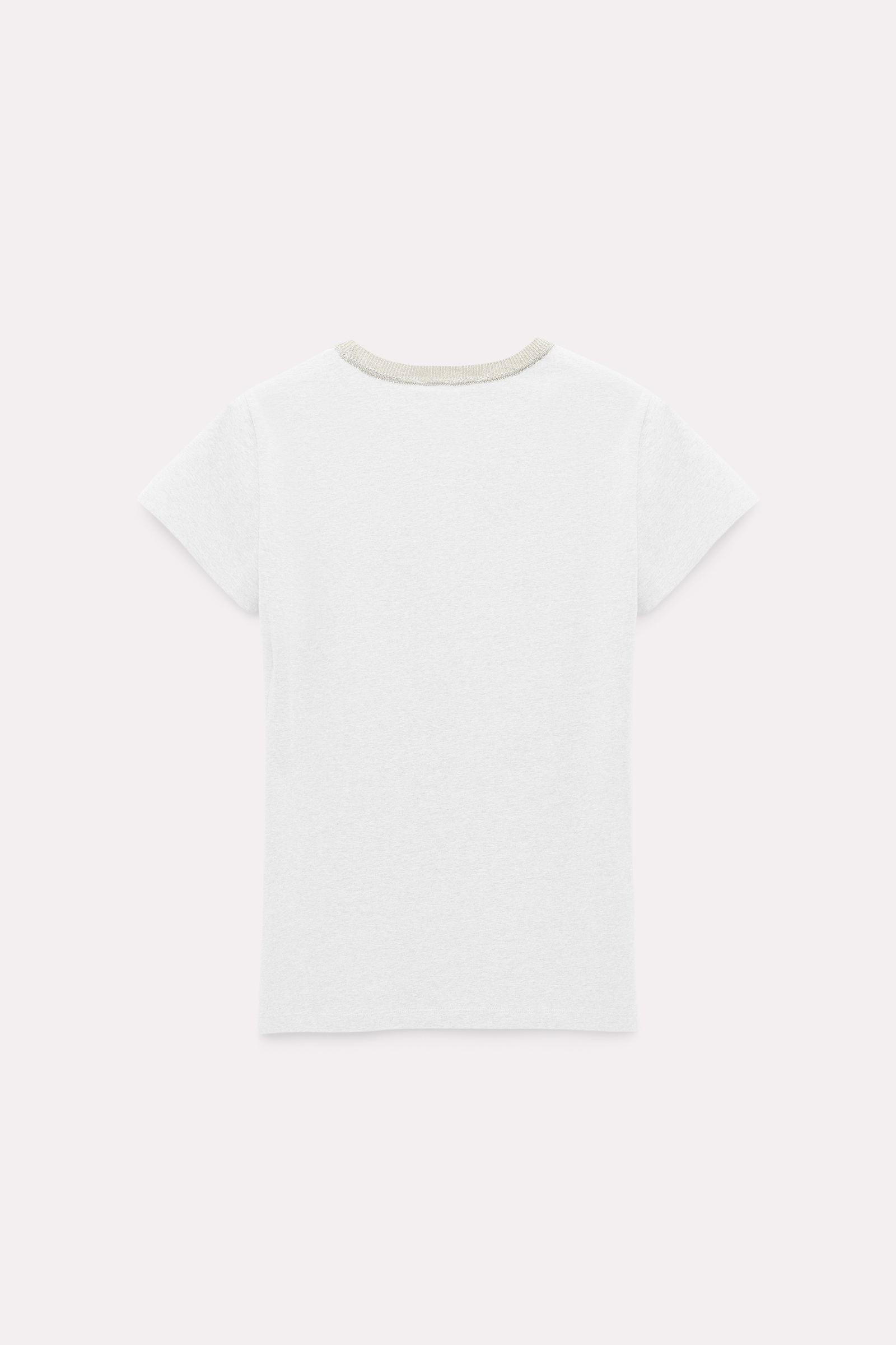 Dorothee Schumacher T-Shirt mit Details aus Lurex camellia white