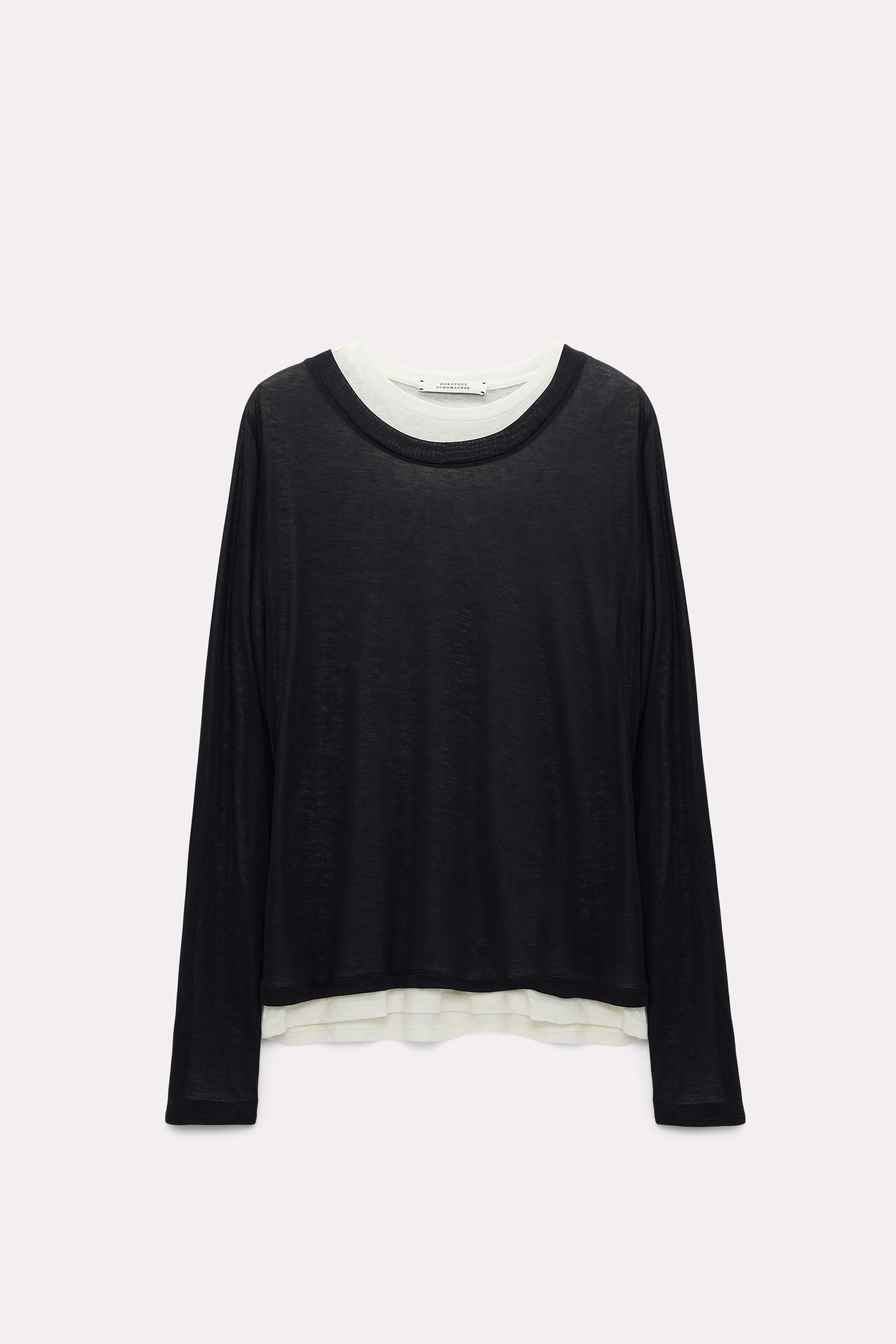 Dorothee Schumacher Langarmshirt im Layer-Look pure black