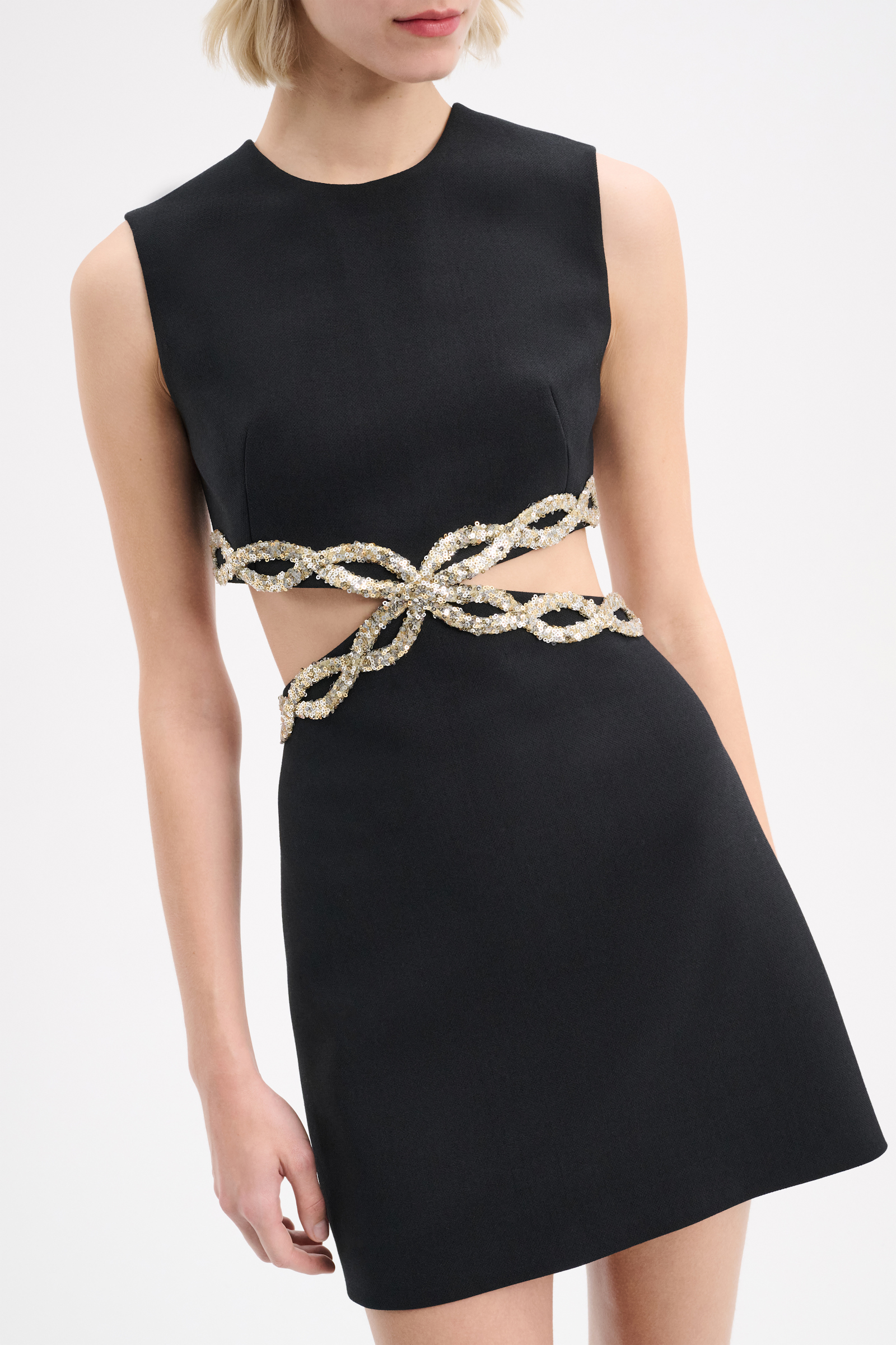 Dorothee Schumacher Dress with embellished cutouts pure black