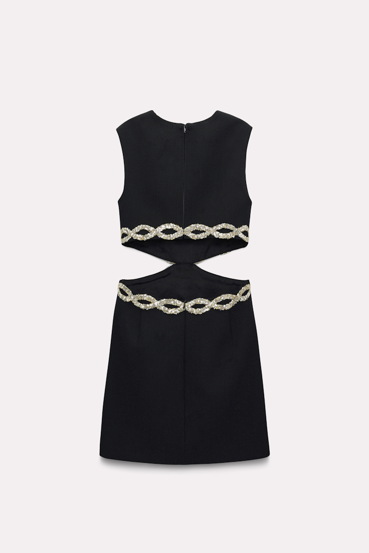 Dorothee Schumacher Kleid mit Cut-Outs und Embroidery pure black