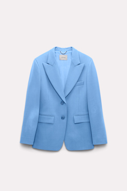 Dorothee Schumacher Classic wool mix blazer cornflower blue