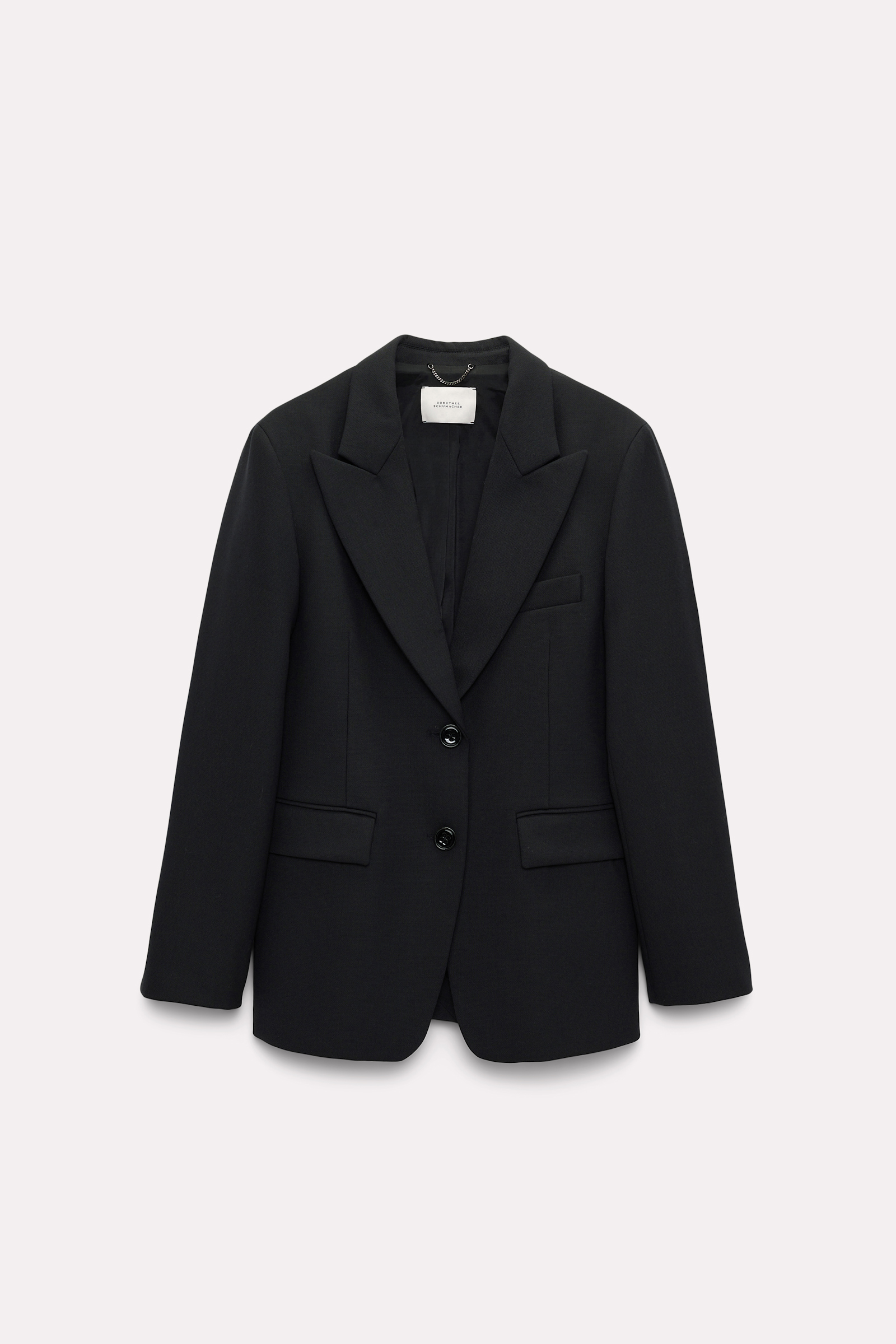 Dorothee Schumacher Classic wool mix blazer pure black