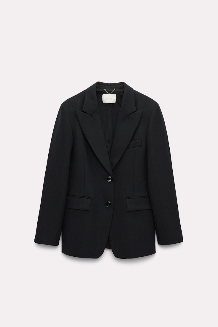 Dorothee Schumacher Classic wool mix blazer pure black