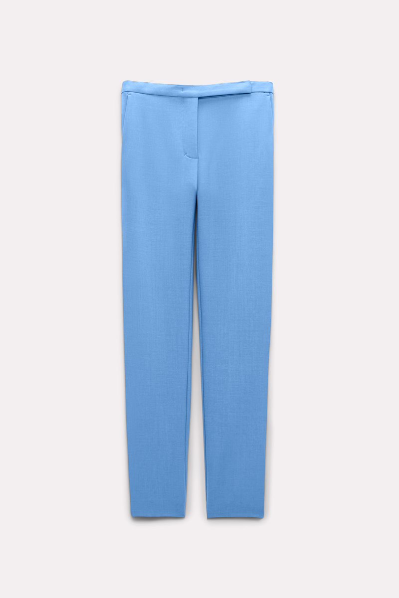 Dorothee Schumacher Cigarette Pants With Topstitch Detailing In Blue