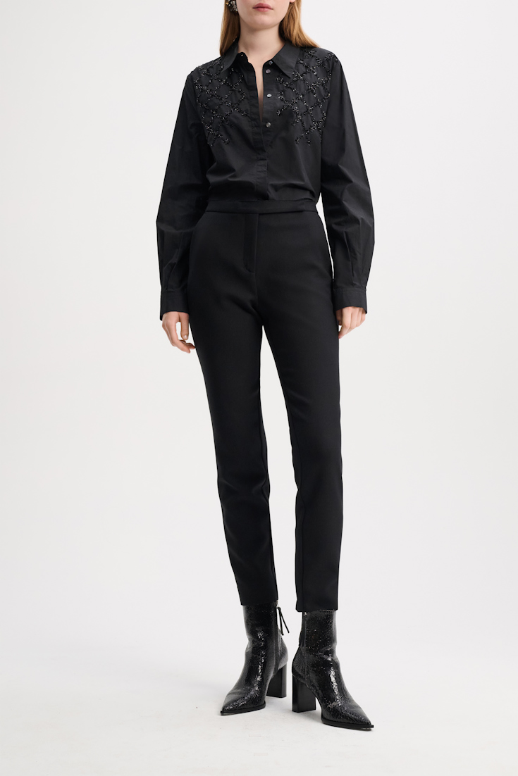 Dorothee Schumacher Cigarette pants with topstitch detailing pure black