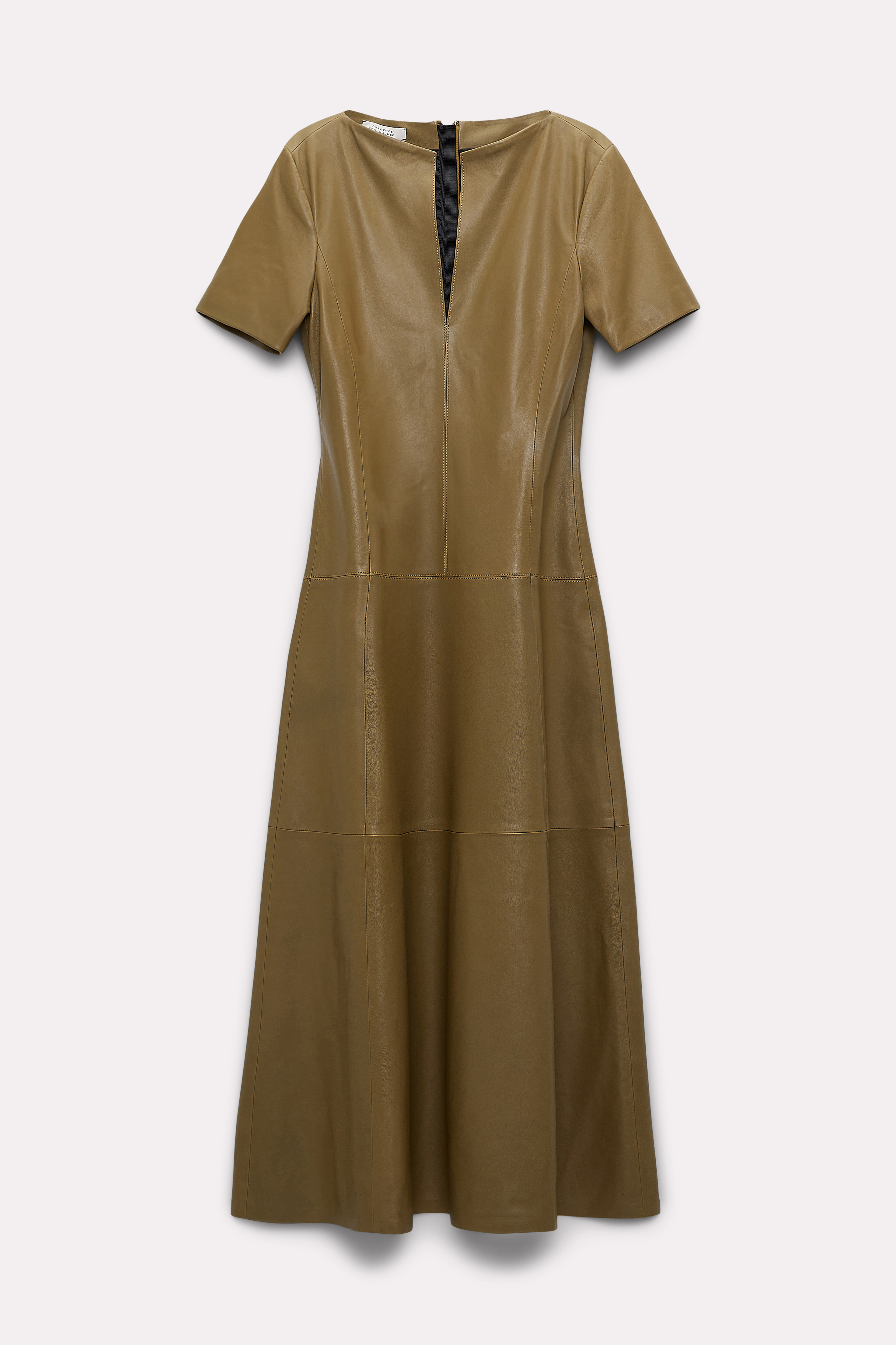 Dorothee Schumacher Lambskin dress medium olive