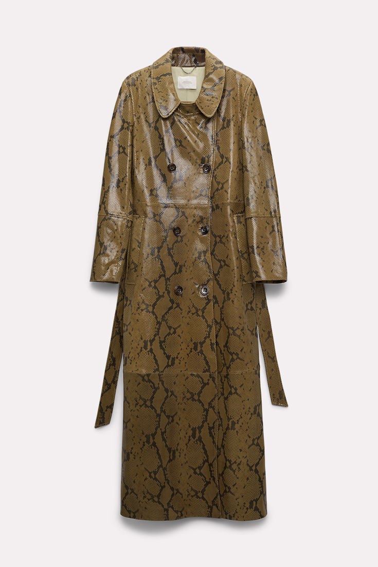 Dorothee Schumacher Trenchcoat aus Lammleder in Snakeoptik snake mix