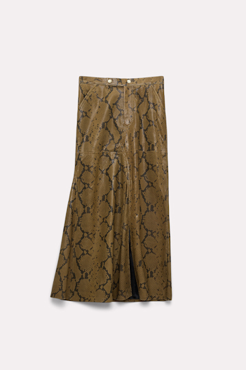 Dorothee Schumacher Snake print lambskin skirt snake mix