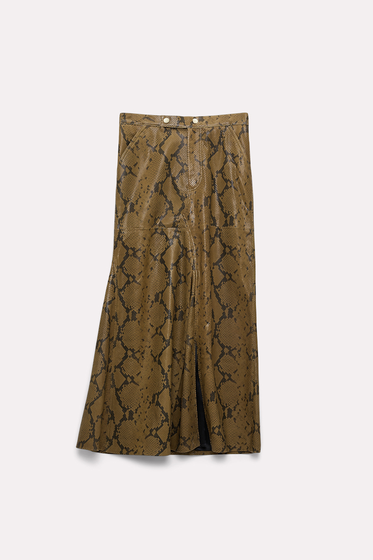 Dorothee Schumacher Snake print lambskin skirt snake mix