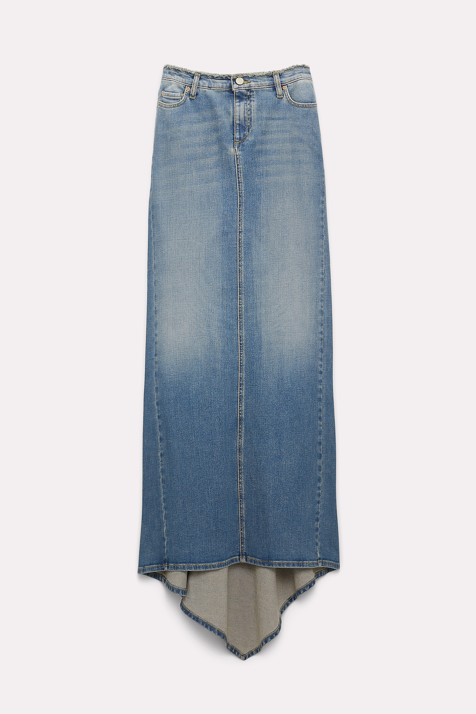 Dorothee Schumacher Jean skirt with train dark denim