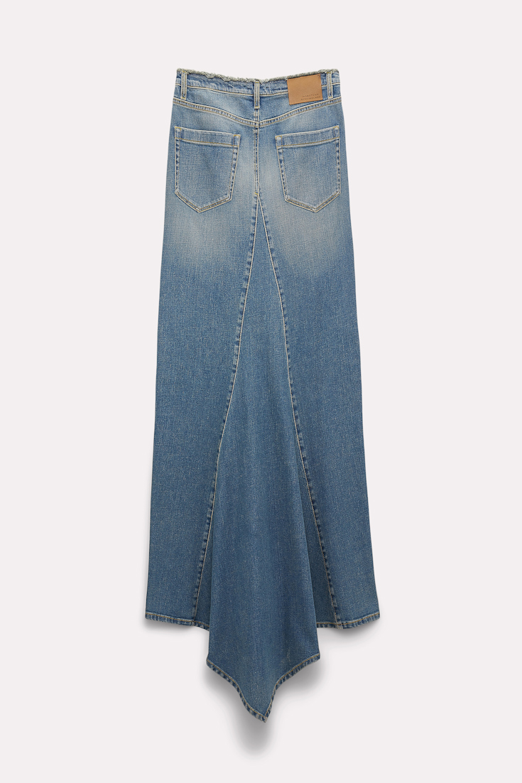 Dorothee Schumacher Jean skirt with train dark denim