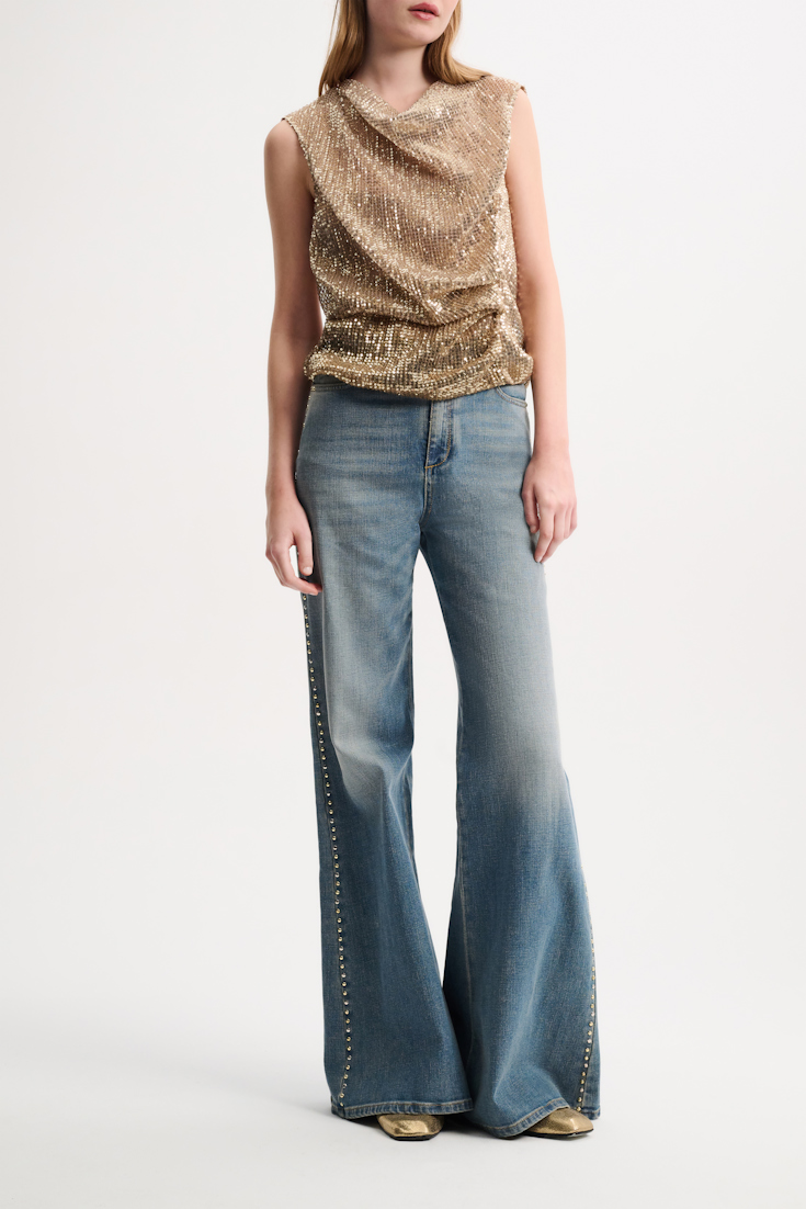 Dorothee Schumacher Jeans mit Ziersteinen dark denim