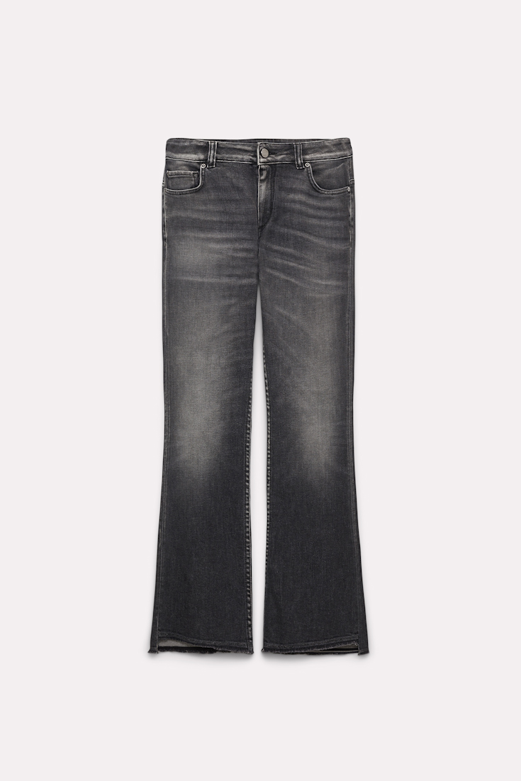 Dorothee Schumacher Verkürzte Jeans mit schrägem Saum structured grey