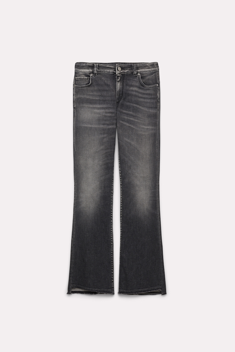 Dorothee Schumacher Cropped Jeans With Asymmetrical Hem In Grey