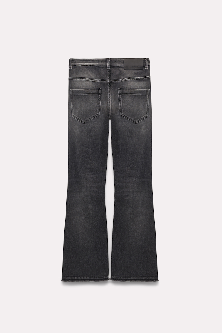 Dorothee Schumacher Verkürzte Jeans mit schrägem Saum structured grey