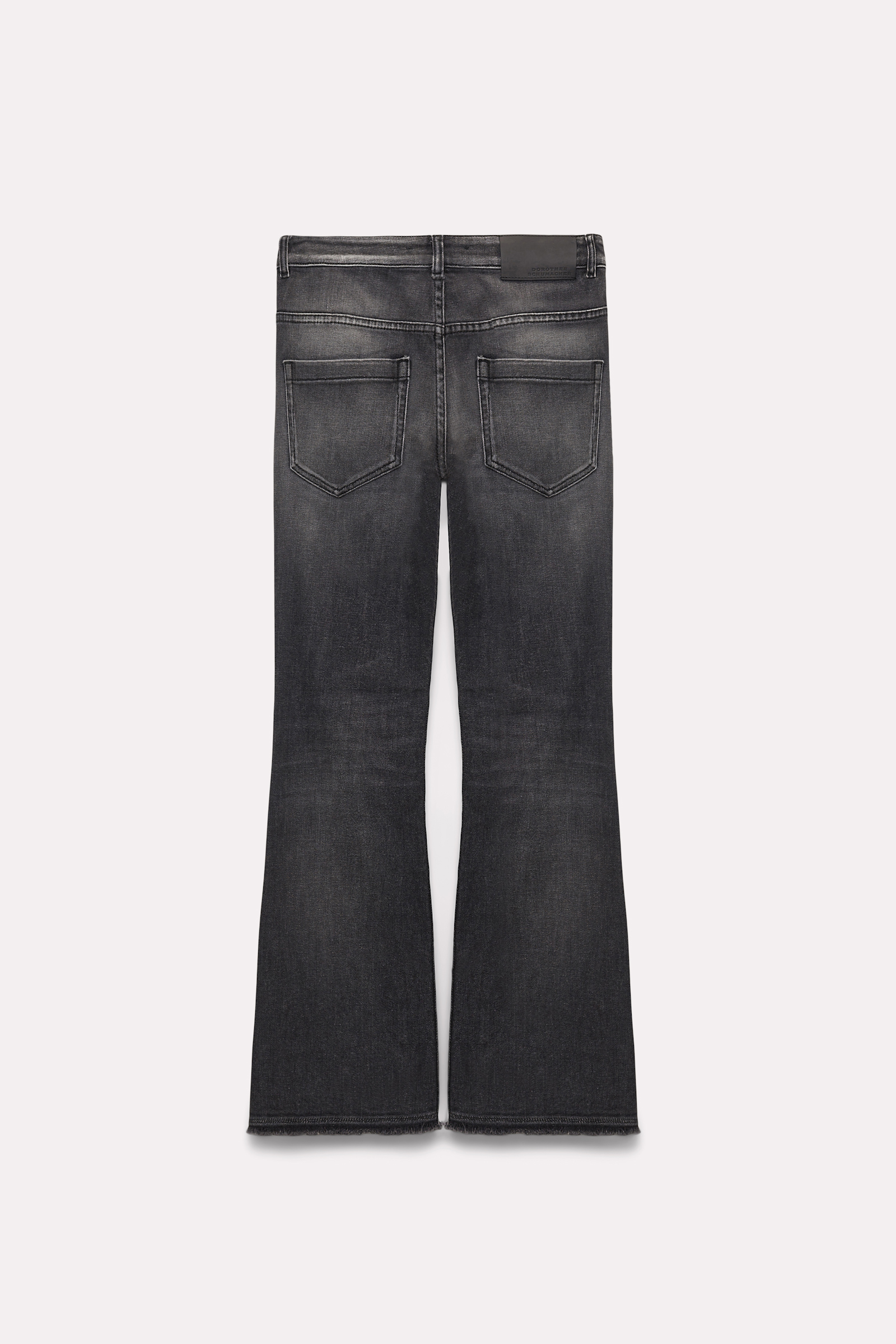 Dorothee Schumacher Cropped jeans with asymmetrical hem structured grey