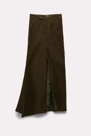 Dorothee Schumacher Asymmetric cargo skirt powerful green