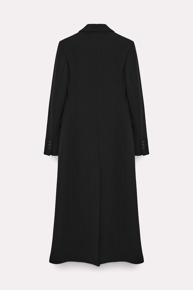 Dorothee Schumacher Extra long fitted coat pure black