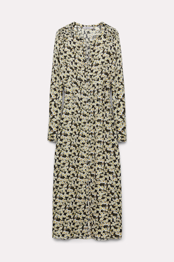 Dorothee Schumacher Mini-dress with daisy print grey flower mix