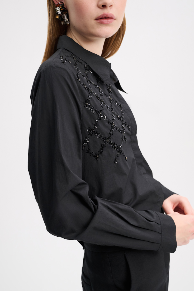 SPARKLING POPLIN blouse