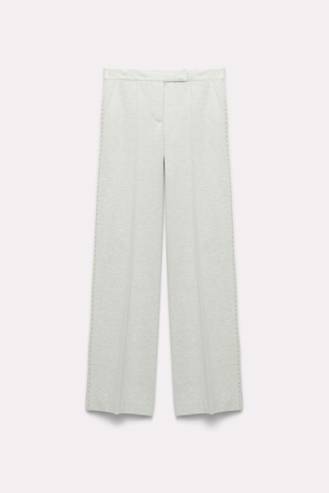 Dorothee Schumacher Stud-embellished pants in Punto Milano light grey