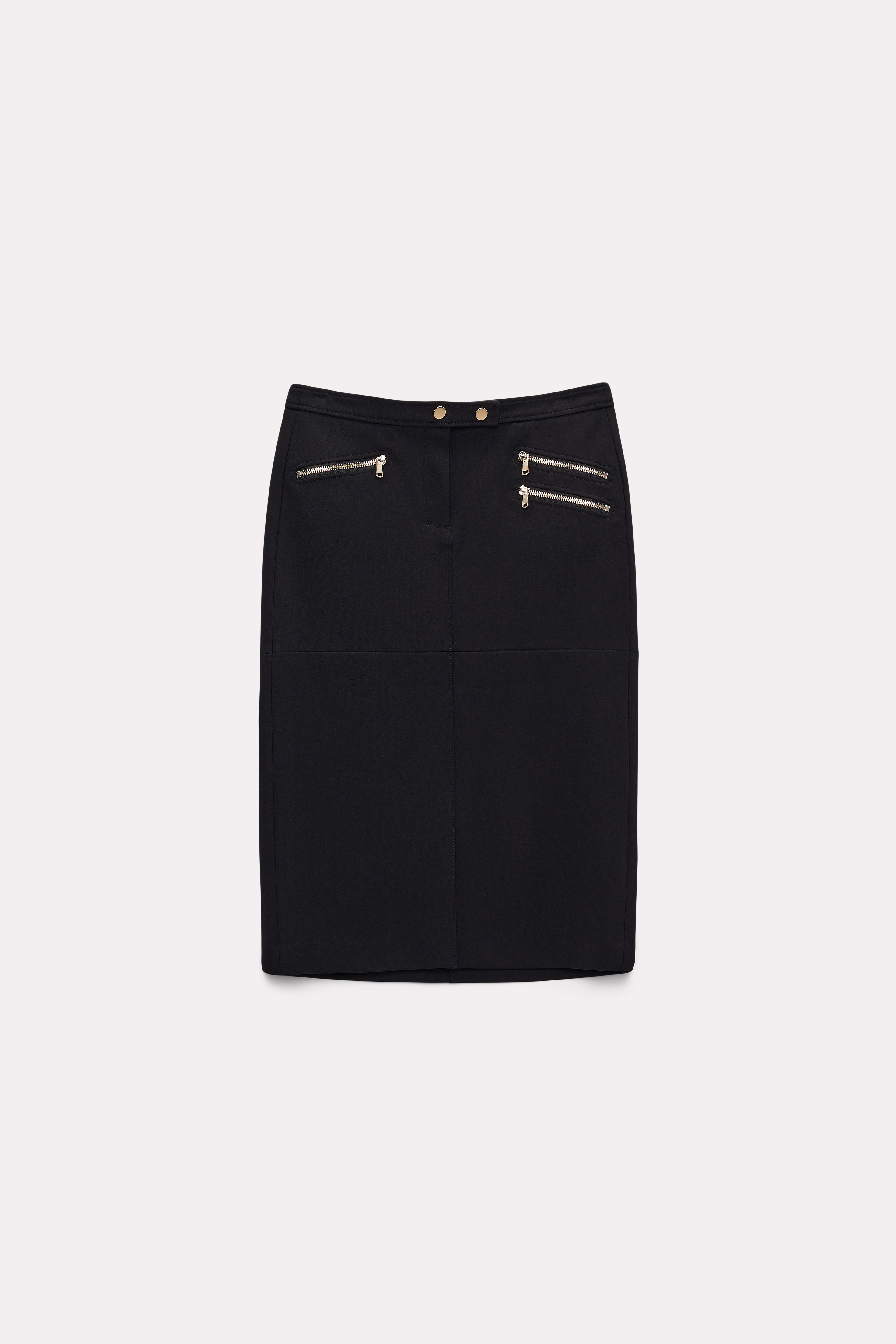 Dorothee Schumacher Rock aus Punto Milano mit Zipper Details pure black