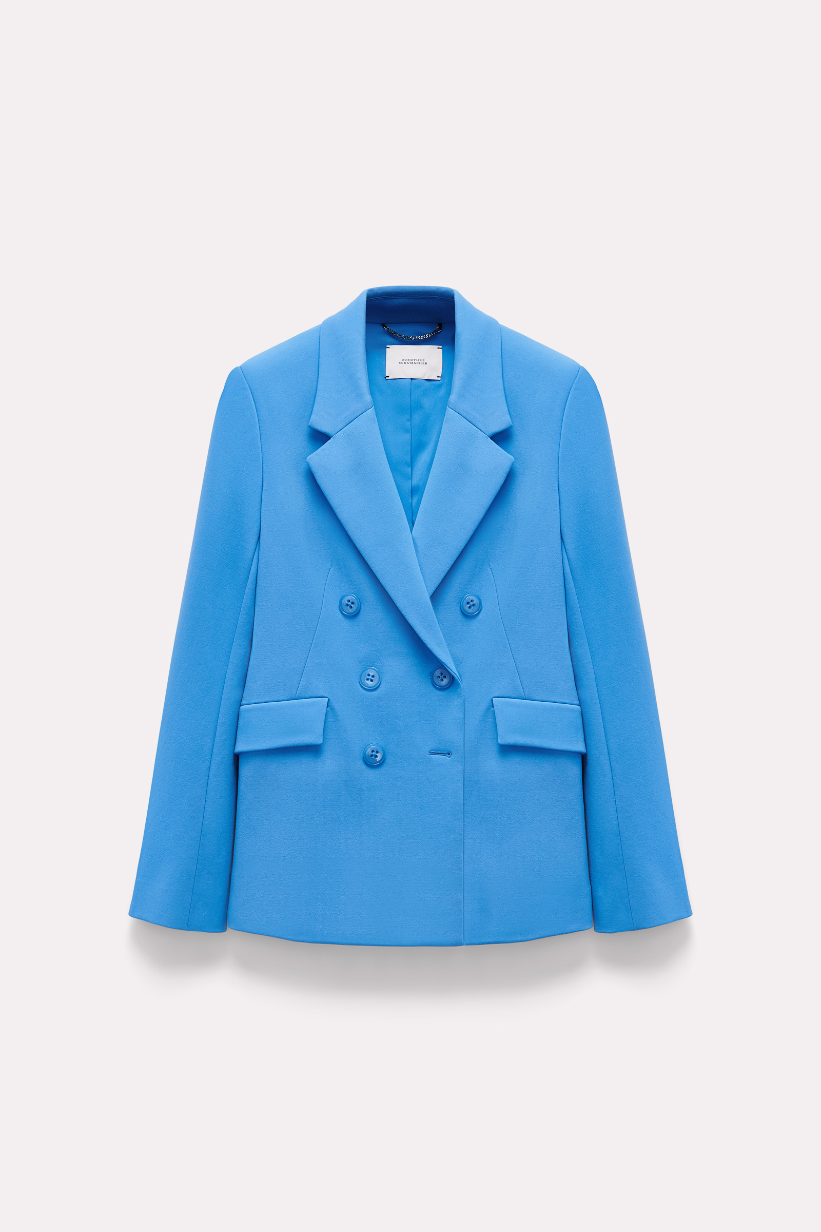 Dorothee Schumacher Double-breasted blazer in Punto Milano cornflower blue