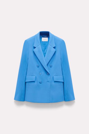 Dorothee Schumacher Doppelreihiger Blazer aus Punto Milano cornflower blue